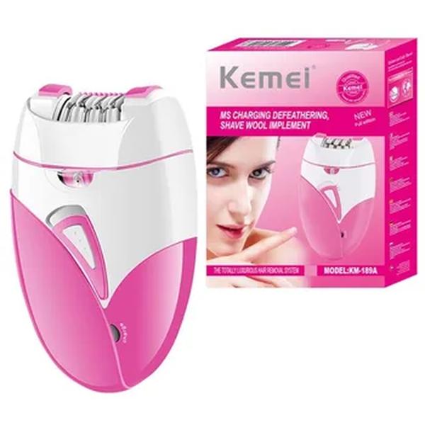 Kemei-Depiladora elétrica recarregável para mulheres, fêmea, facial, corpo inteiro, removedor de cabelo, biquíni, axilas, pernas, original