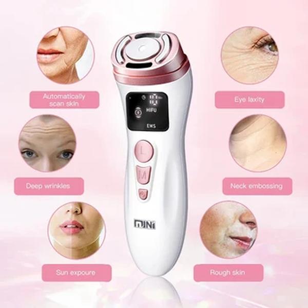 Mini máquina ultra-sônica HIFU, EMS Micro atual Facial beleza instrumento, endurecendo cuidados com a pele, ferramenta anti-rugas, novo