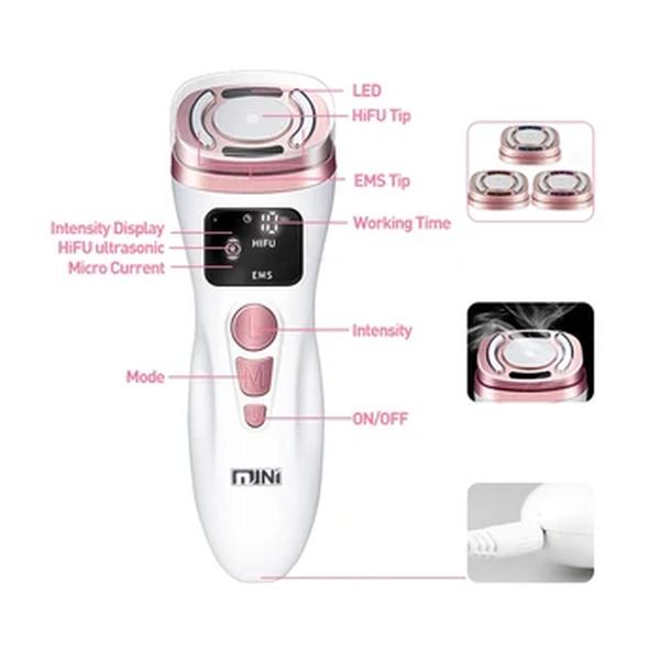 Mini máquina ultra-sônica HIFU, EMS Micro atual Facial beleza instrumento, endurecendo cuidados com a pele, ferramenta anti-rugas, novo