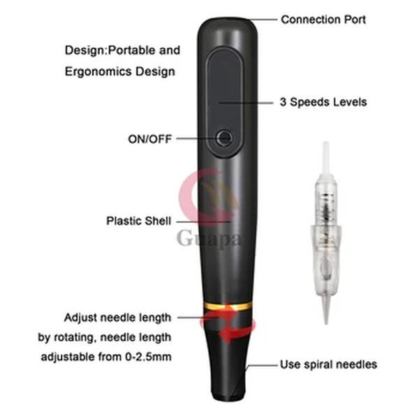 Multifuncional Microshading Tattoo Pen, Dispositivo de maquiagem permanente profissional, Máquina digital para sobrancelha, lábios, 2021