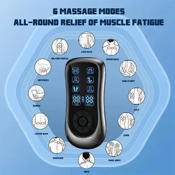 Máquina de Fisioterapia Estimulação Muscular Elétrica, EMS, Profissional, Dezenas Unidade, Pulso, Impulso, Mini, Massageador Corporal Completo, 6 Modos