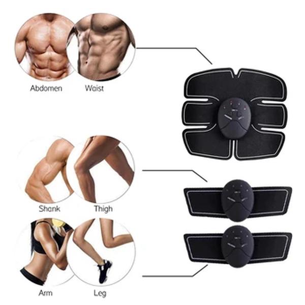 Estimulador muscular elétrico sem fio, massageador de emagrecimento corporal, perda de peso, abdômen, nádegas, treinador de braço, adesivo, EMS