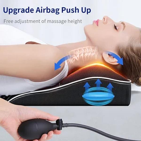 Jinkairui-Shiatsu Massageador Corporal Elétrico com Dispositivo de Massagem Vibratória e Aquecimento, Travesseiro Traseiro Do Carro, Tração Cervical, Cabeça, Pescoço