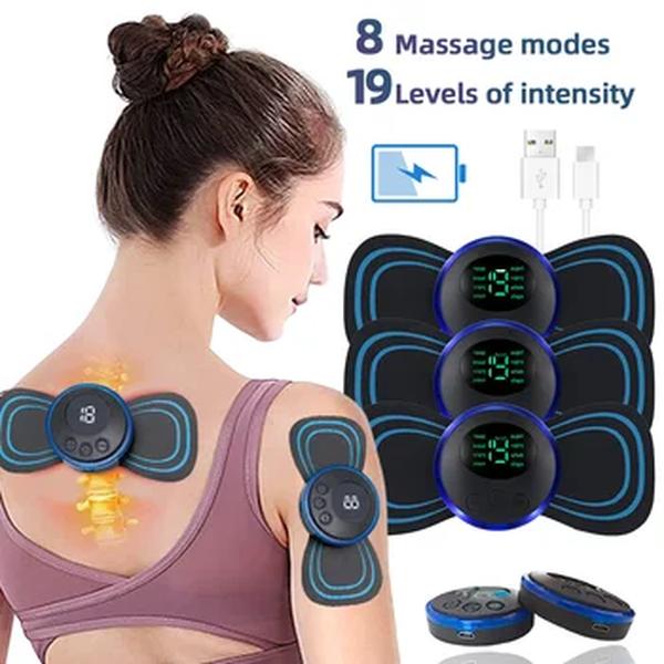 Mini Massageador Cervical Elétrico, Dezenas Massageador De Pescoço, Máquina Massageada De Descompressão para Cuidados De Saúde Muscular, Portátil, 8 Modos