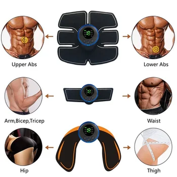 Estimulador Muscular EMS para Perda De Peso, USB Recarregável, Treinador De Quadril, ABS Abdominal, Fitness, Massageador De Emagrecimento Corporal