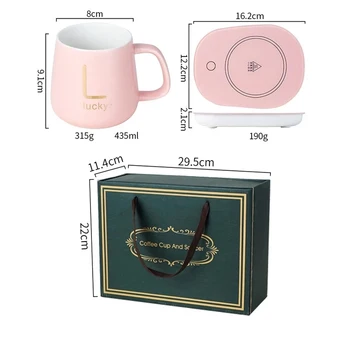 USB Electric Coffee Mug Mat Set, Cup Heater, Coaster, Temperatura constante, Warmer Pad, Leite, Água, Chá, Água, Casa, Escritório Presente