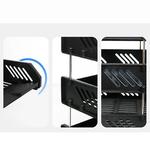 Multi-layer File Rack Tray, suporte de plástico, Office Storage, 4-Layer File Rack