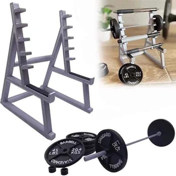 Barbell Design Squat Rack Pen Stand Holder, Presentes criativos para Fitness, Halterofilismo Entusiastas, Decoração ornamento de escritório, Engraçado