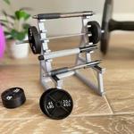 Barbell Design Squat Rack Pen Stand Holder, Presentes criativos para Fitness, Halterofilismo Entusiastas, Decoração ornamento de escritório, Engraçado