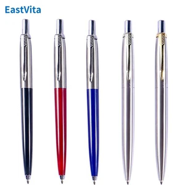 Caneta Esferográfica de Metal Automático, Estilo de Imprensa, Presente Comercial, Canetas elegantes para Escritório Escolar, Artigos de Papelaria, Núcleo