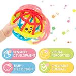 Brinquedos Educativos Sensoriais para Meninos e Meninas, Grab Spin Chattles, Presente Recém-nascido, Infantil, 0-12 Meses, Shaker, Grab