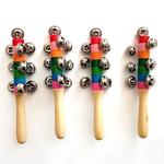 Sino de madeira colorido para crianças, brinquedo educativo montessori, treinamento de atenção, conforto Cross Bells, brinquedos de desenvolvimento TMZ