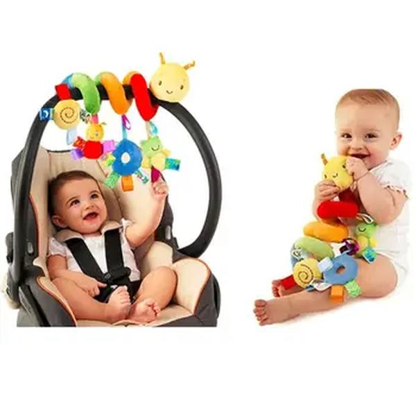 Spiral Chattles Toy para Bebés Meninos e Meninas, Brinquedos Pendurados de Viagem, Atividade, Musical, Berço, Carrinho, Carro, Assento, Bonito