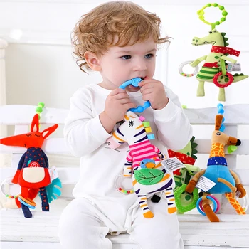 Chattles girafa macio para recém-nascidos, berço infantil, carrinho de cama, assento de carro espiral, educação precoce, brinquedos de desenvolvimento, presentes para bebê