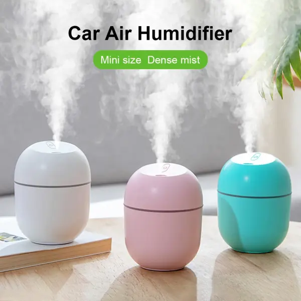 Novo Mini Humidificador de Ar USB Aroma Difusor Óleo Essencial para Casa Escritório Carro com Lâmpada LED