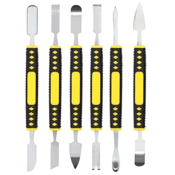 6 pçs conjunto de pé-de-cabra de metal duplo-fim mini multi eletrodomésticos desmontar ferramenta para o telefone tablet pc habitação ferramentas reparo diy fix