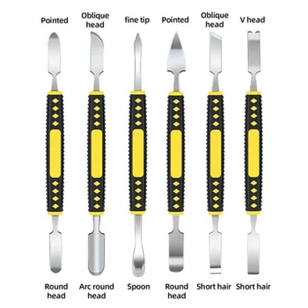 6 pçs conjunto de pé-de-cabra de metal duplo-fim mini multi eletrodomésticos desmontar ferramenta para o telefone tablet pc habitação ferramentas reparo diy fix