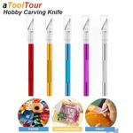 Gravura Exacto Knife Set Metal Fruit Food Hobby Escultura Bisturi Papelaria Escritório Handle Blade 11 Escultura Artesanato Arte DIY Ferramenta