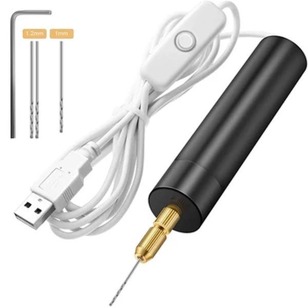 Portátil Mini furadeira elétrica USB, broca portátil, caneta de gravura, kit de ferramentas rotativas, escultura DIY Jewelry Tool