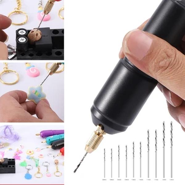 Portátil Mini furadeira elétrica USB, broca portátil, caneta de gravura, kit de ferramentas rotativas, escultura DIY Jewelry Tool