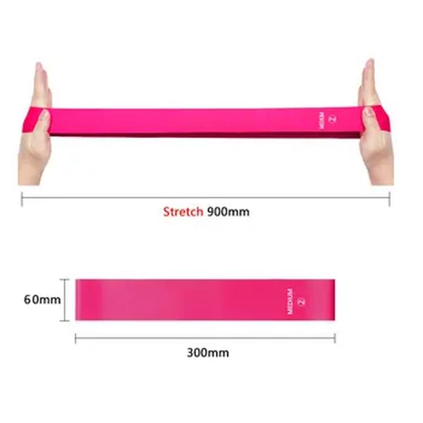 Faixas elásticas de resistência 60cm, 4 níveis diferentes, para ioga, treinamento, esporte, fitness, pilates, crossfit, equipamentos de treino