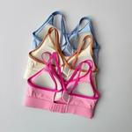 Sutiã esportivo com almofada fixa para mulheres, cueca push up, tops de ioga, sutiãs de atividades, colete running, desgaste da ginástica, fitness, fixo