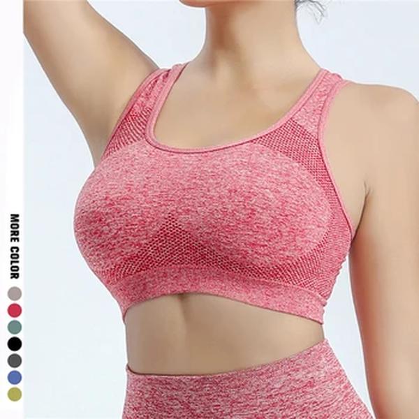 Sutiã Esportivo Push Up Respirável para Mulheres, Top de Fitness, Roupa Interior Yoga, Colete Running, Gym Wear