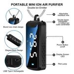 Negative Ion Hanging Neck Air Purifier, 120 Million, Personal, Wearable, Mini, Portable, Medição de temperatura