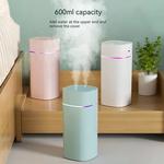 Umidificador de Ar USB com Porta Dupla Spray, Óleo Essencial Aromaterapia Humificador, Cool Mist Maker, Fogger Purify para Casa e Escritório, 600ml