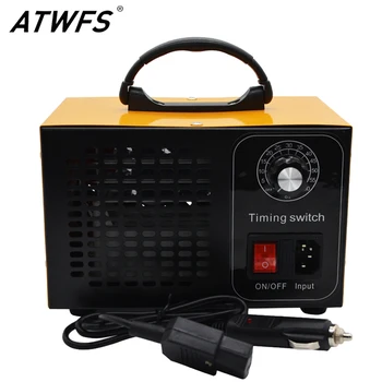 ATWFS-Gerador do ozônio do carro com interruptor cronometrando, purificador do ar, máquina do ozonizador, ozonador, 12V, 28g