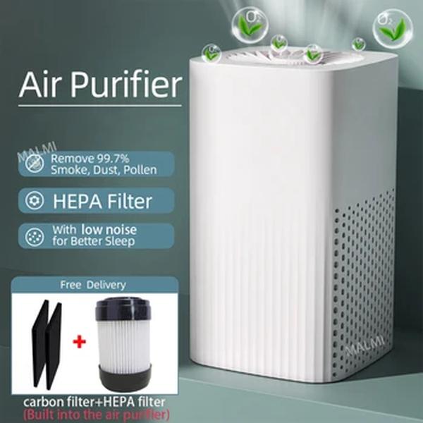 Purificadores de Ar Pequenos com Filtro HEPA, Remover Odor De Fumaça, Limpador De Formaldeído, Ambientador Para Carro E Quarto, PM 2.5, Home