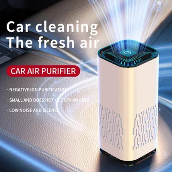 Purificador de Ar Portátil para Carro e Casa, Air Cleaner, Filtros Hepa, Baixo Ruído, Desktop, Formaldeído, Pm2.5, Poeira, USB