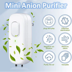 Mini purificador de ar para casa, plug-in gerador de íons negativos, purificador de ar, sem filtro, eliminador de odores domésticos