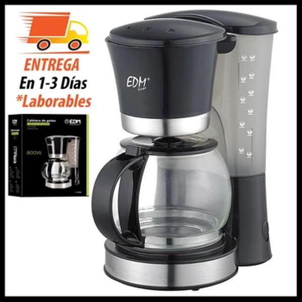 Máquina de café elétrica por gotejamento, Função anti-gotejamento, Filtro removível e lavável, Mantenha o café quente 30 minutos, Posição LIGADA e DESLIGADA, 12 xícaras, 800W