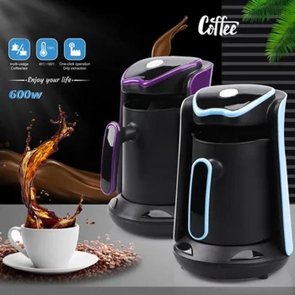 Máquina grega turca elétrica automática da cafeteira, chá portátil do café expresso, percolators elétricos do café, 4 copos, 110 V, 220V, 450ml, 600W