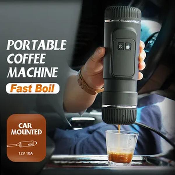 Houselin-Máquina Portátil Mini Espresso, Cafeteira para Carro, Auto-Aquecimento, Compatível para NS Pods e Café Moído, 12V, 24V