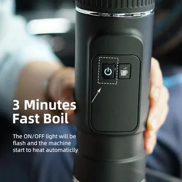 Houselin-Máquina Portátil Mini Espresso, Cafeteira para Carro, Auto-Aquecimento, Compatível para NS Pods e Café Moído, 12V, 24V