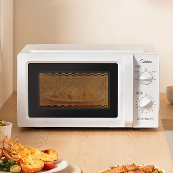 Midea-mesa giratória mecânica para microondas em casa, forno microondas portátil, leve, 5 velocidades, aquece Blanking