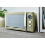 Cisne sm22030gn retro digital microondas 20l, 5 níveis de potência, função de descongelamento temporizador 60 min, verde, 800w