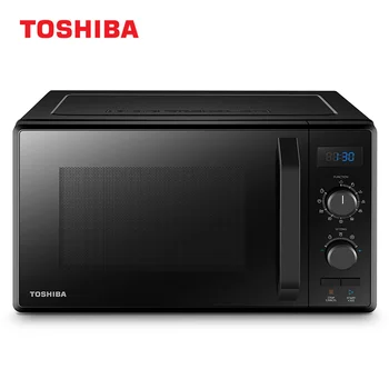 Toshiba-Forno Microondas com Grill e Fogão Combinado, Temporizador de Placa Rotativa, Luzes LED Embutidas, MW2-AG23P(BK), 23 L, 3 em 1