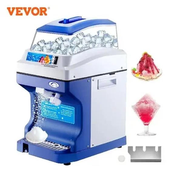 VEVOR-Barbeador De Gelo Elétrico, Triturador De Ramo, Liquidificador Smoothie, Máquina De Granização, Triturador, Cone De Neve, Cubos Maker, 120, 200 kg, H