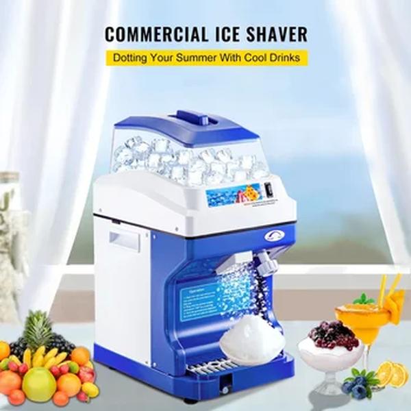 VEVOR-Barbeador De Gelo Elétrico, Triturador De Ramo, Liquidificador Smoothie, Máquina De Granização, Triturador, Cone De Neve, Cubos Maker, 120, 200 kg, H