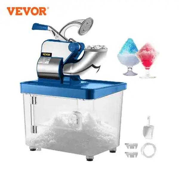 Vevor Elétrica Neve Cone Máquina Ice Shaver Crusher Granizing Glass Blender Mixer Chopper Aço Inoxidável Cool Colder Comercial