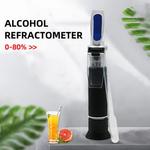 Handheld álcool refratômetro, açúcar e vinho concentração medidor, uvas Brix, ATC 48% de desconto, álcool cerveja 0 -40%