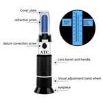 Handheld Alcohol Refractometer Tester, Wine Concentration Meter, Brix Uvas, Alcohol Tester, Cerveja, 0 -25%, 0 -40%