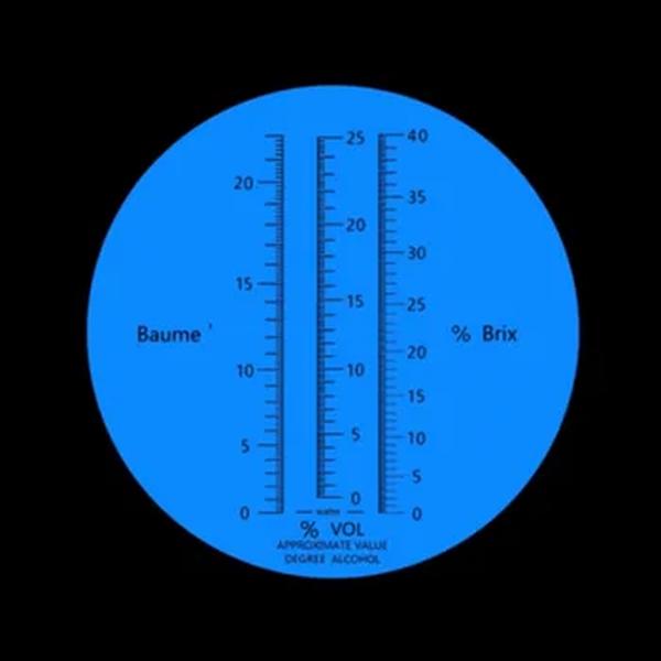 Yieryi Handheld Álcool Refratômetro, Açúcar, Vinho Concentração Medidor, Densitômetro Cerveja, 0 -25% Brix Uvas, 3 em 1