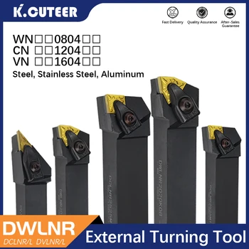 DWLNR Torno Externo Turning Tool Holder, Torno Suporte para Inserção WNMG CNMG VNMG Suporte para Ferramentas Cortador, CNC Boring Bar, DVJNR2020, 2525