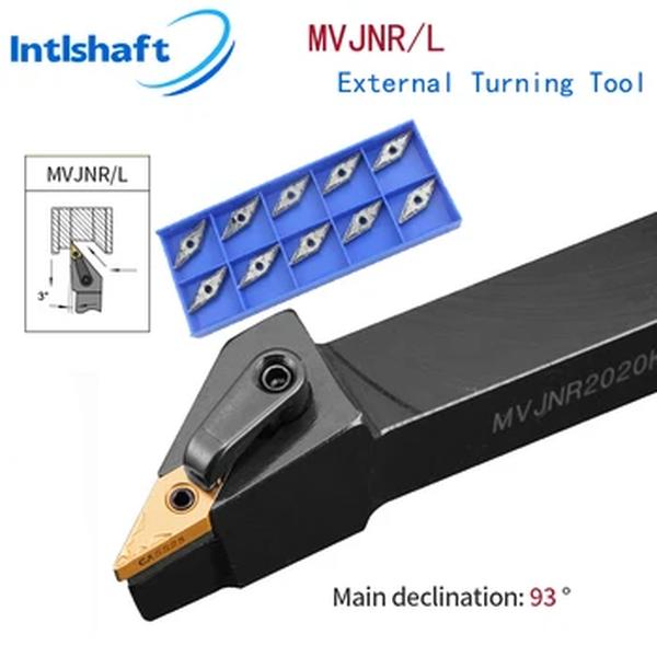 Intlshaft mvjnr torno conjunto de ferramentas de corte mvjnr2020k16 mvjnr1616k16 mvjnr2525m16 torneamento externo ferramenta titular vnmg inserções de carboneto