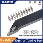 SVJCR L External Turning Tool Holder, cortador de torno, inserções de carboneto, VCMT, VCGT, Ferramentas CNC, SVJCR1212H11, SVJCR1616H16, SVJCL2525M16