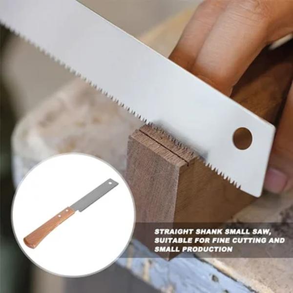 Pequeno Flush Cut Woodworking Hand Saw, punho reto de madeira, única borda, Pull Trim Tool para uso doméstico, 12"